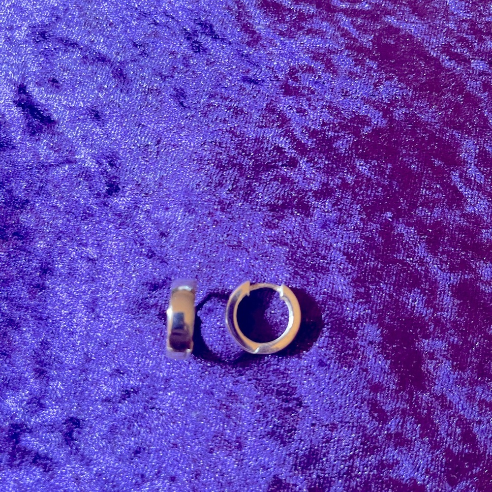 Silver huggy hoops